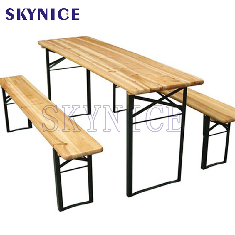 Zahradní pivní stůl a lavičky z masivního dřeva