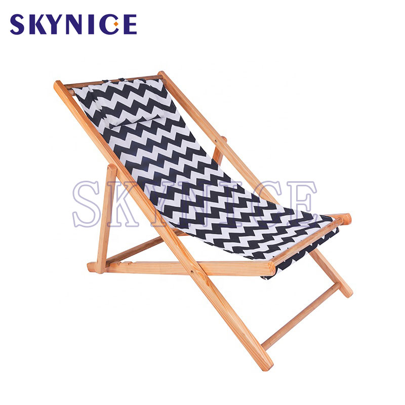 Upravitelná skládací deka židle Wood Beach židle
